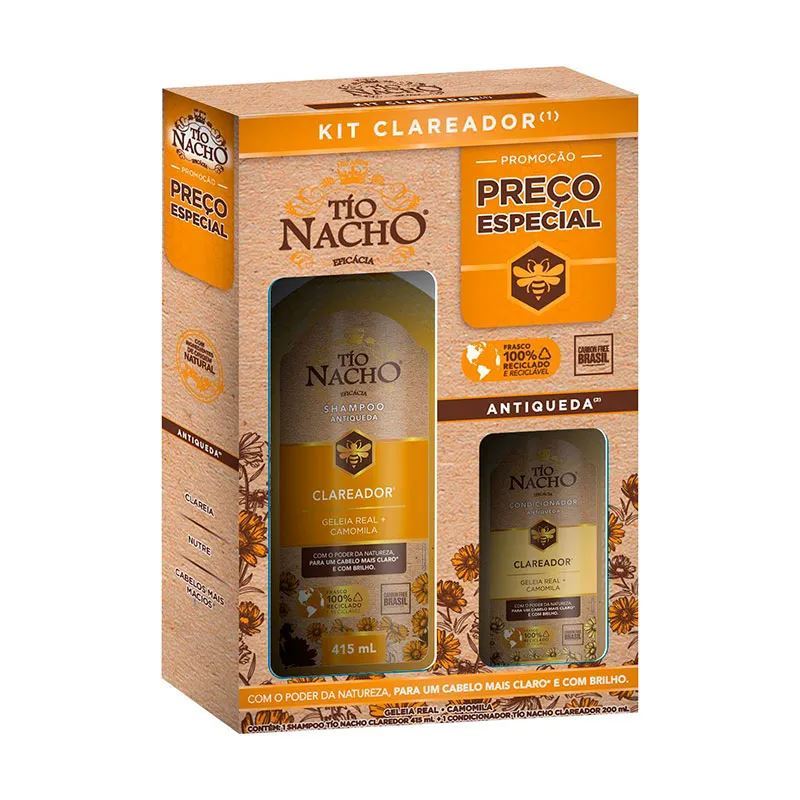 Kit Tio Nacho Clareador Shampoo 415ml + Condicionador Clareador 200ml