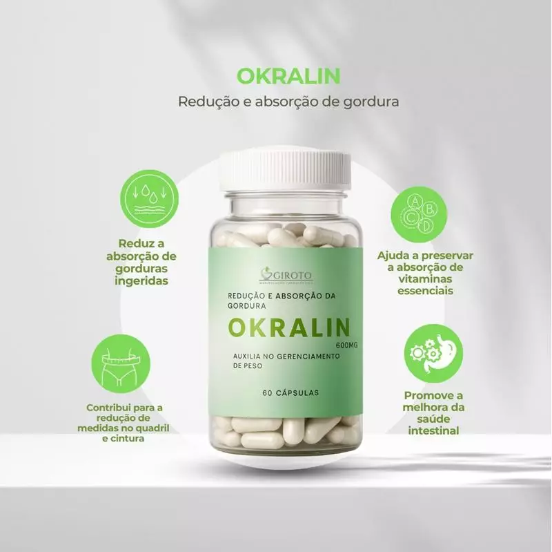 Okralin 600mg 60 Cápsulas