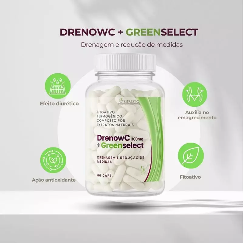 GIROTO DRENOWC 300MG + GREEN SELECT 120MG 60 CAPSULAS