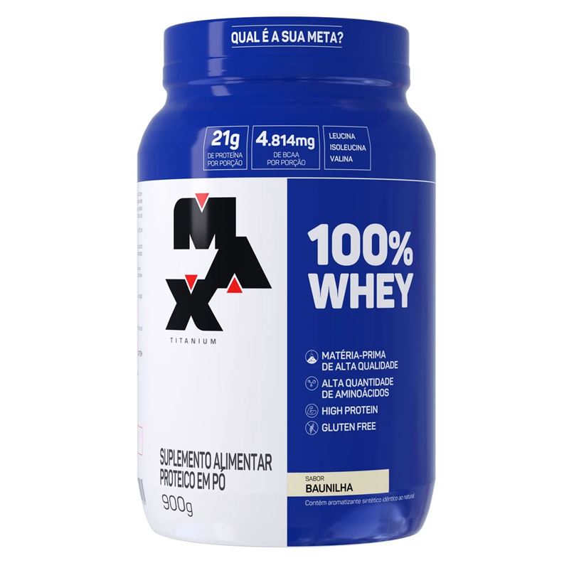 Whey Baunilha Max Titanium 900g  