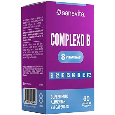 Complexo B sanavita 60 cápsulas 