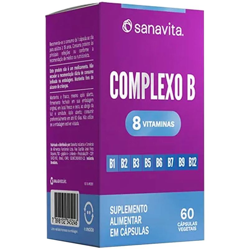 Complexo B sanavita 60 cápsulas 